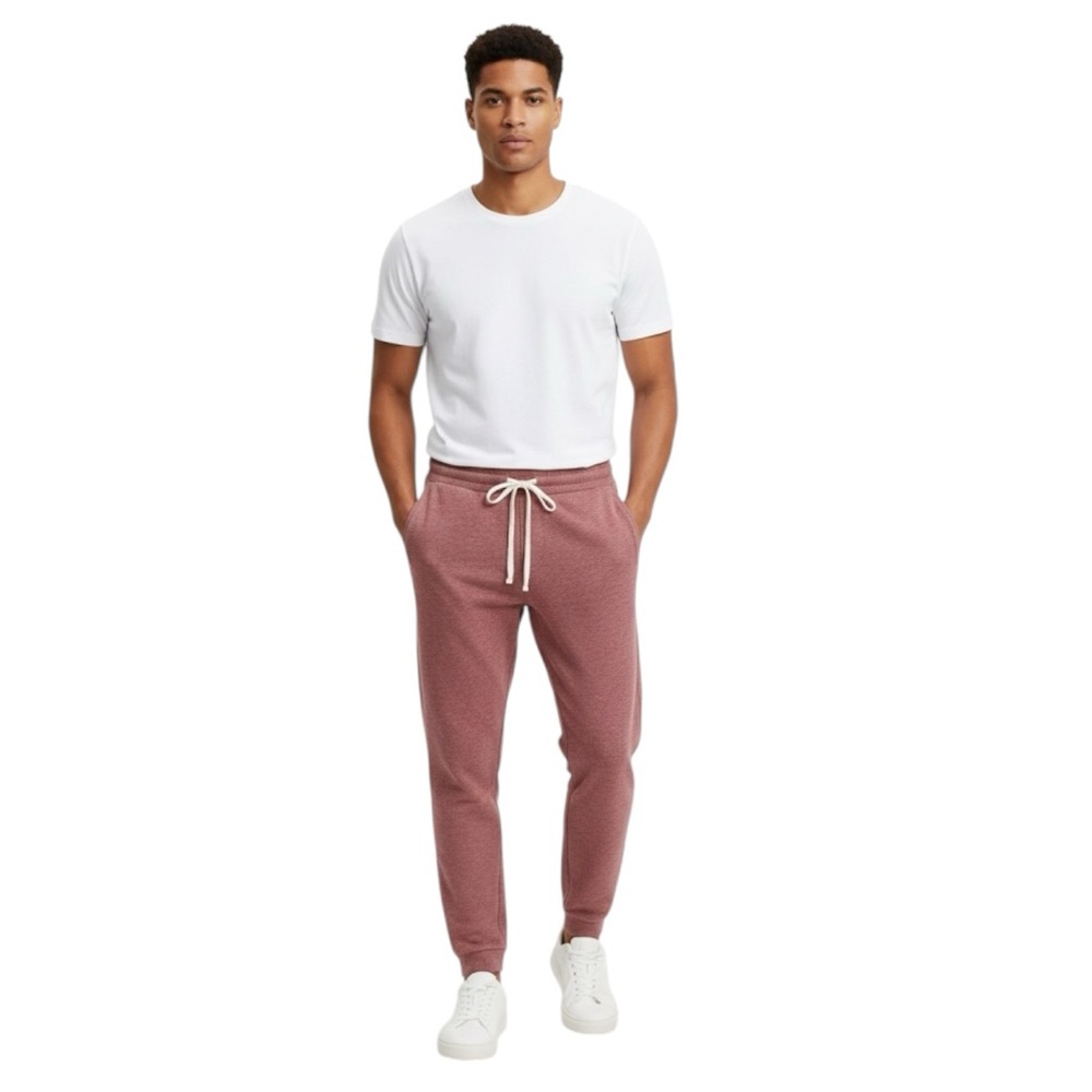 And now this. Heathered red Cozy Sweatpants with Drawstring Waist